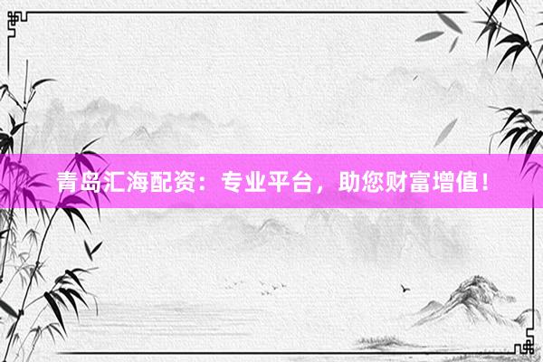 青岛汇海配资：专业平台，助您财富增值！