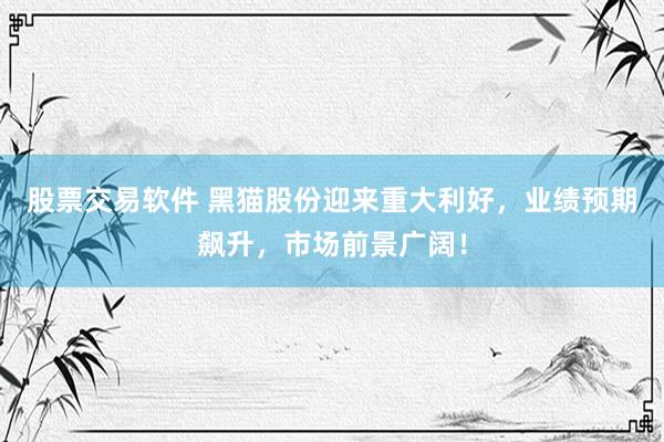 股票交易软件 黑猫股份迎来重大利好，业绩预期飙升，市场前景广阔！