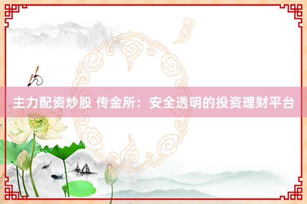 主力配资炒股 传金所：安全透明的投资理财平台
