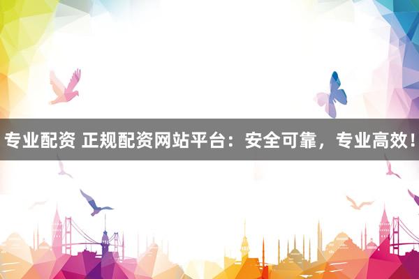 专业配资 正规配资网站平台：安全可靠，专业高效！