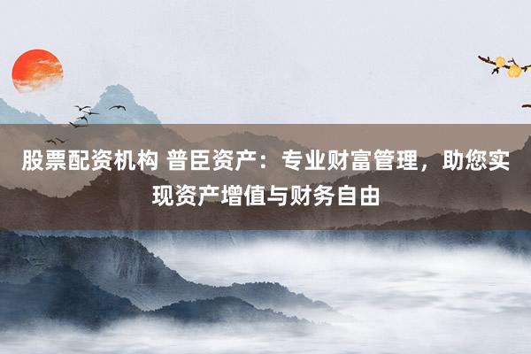 股票配资机构 普臣资产：专业财富管理，助您实现资产增值与财务自由