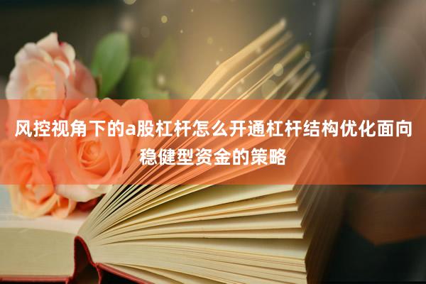风控视角下的a股杠杆怎么开通杠杆结构优化面向稳健型资金的策略